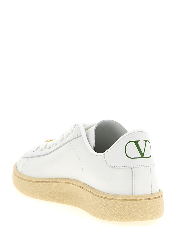 Valentino Garavani hvite kalveskinnssneakers