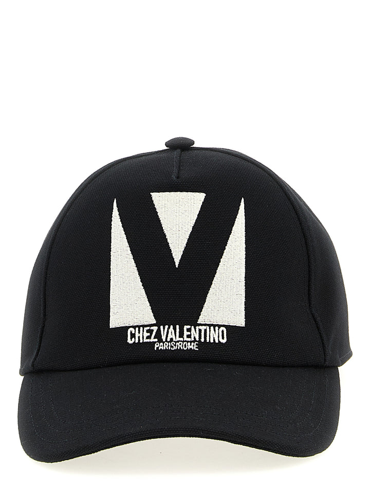 Valentino Garavani Svart Bomullscap (Baseballcaps)