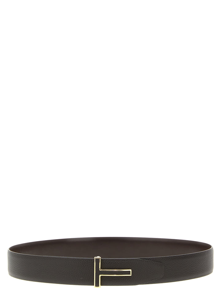 Tom Ford brunt kalveskinnbelte