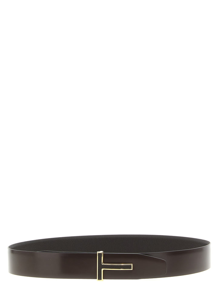 Tom Ford brunt kalveskinnbelte