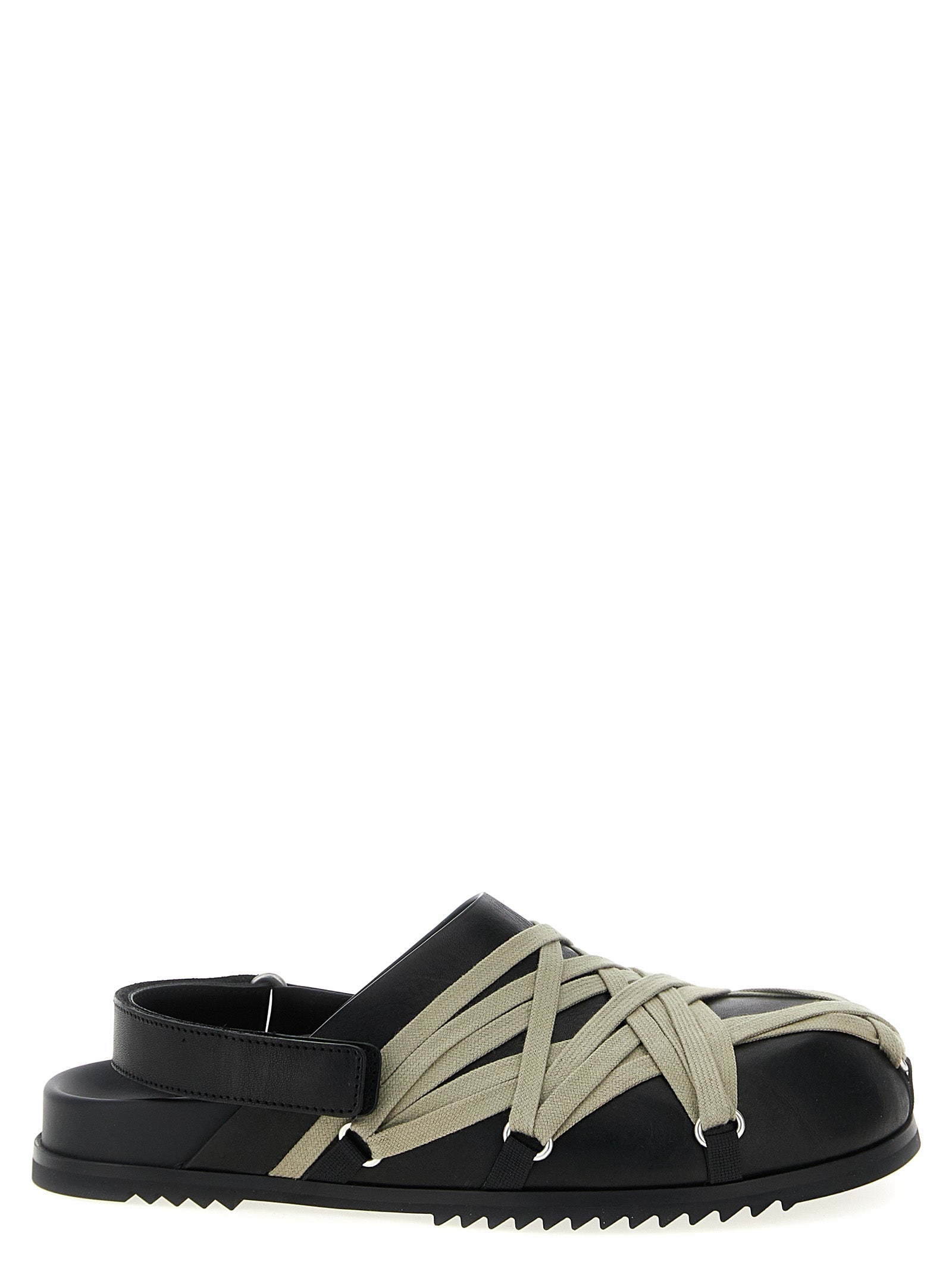 Rick Owens Black Buffalo Leather Clogs