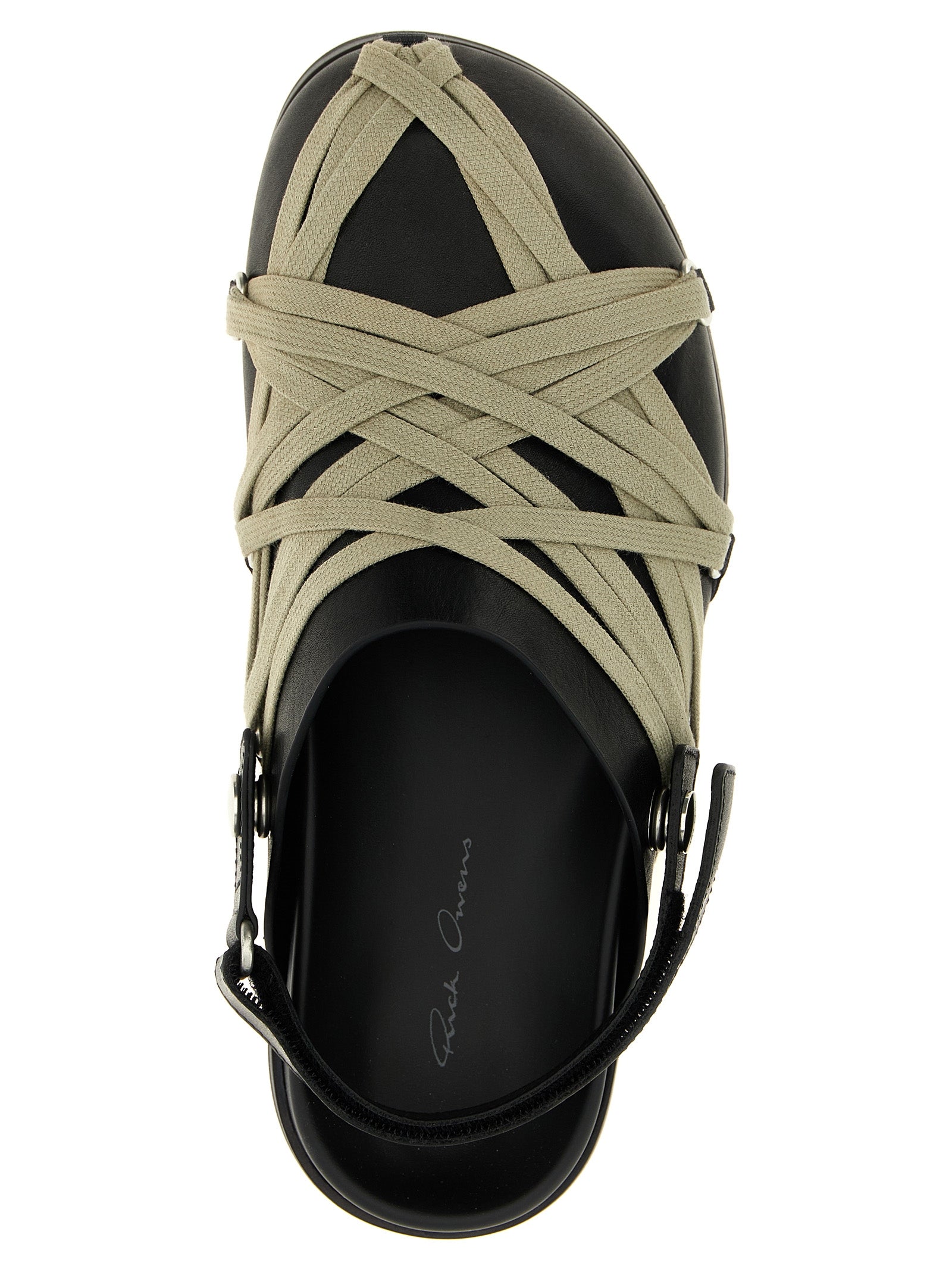 Rick Owens Black Buffalo Leather Clogs