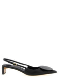 Jacquemus Black Lamb Leather Mid Heel Pumps
