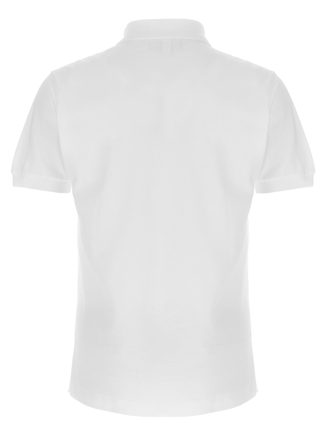 Lacoste hvit bomullspique-skjorte