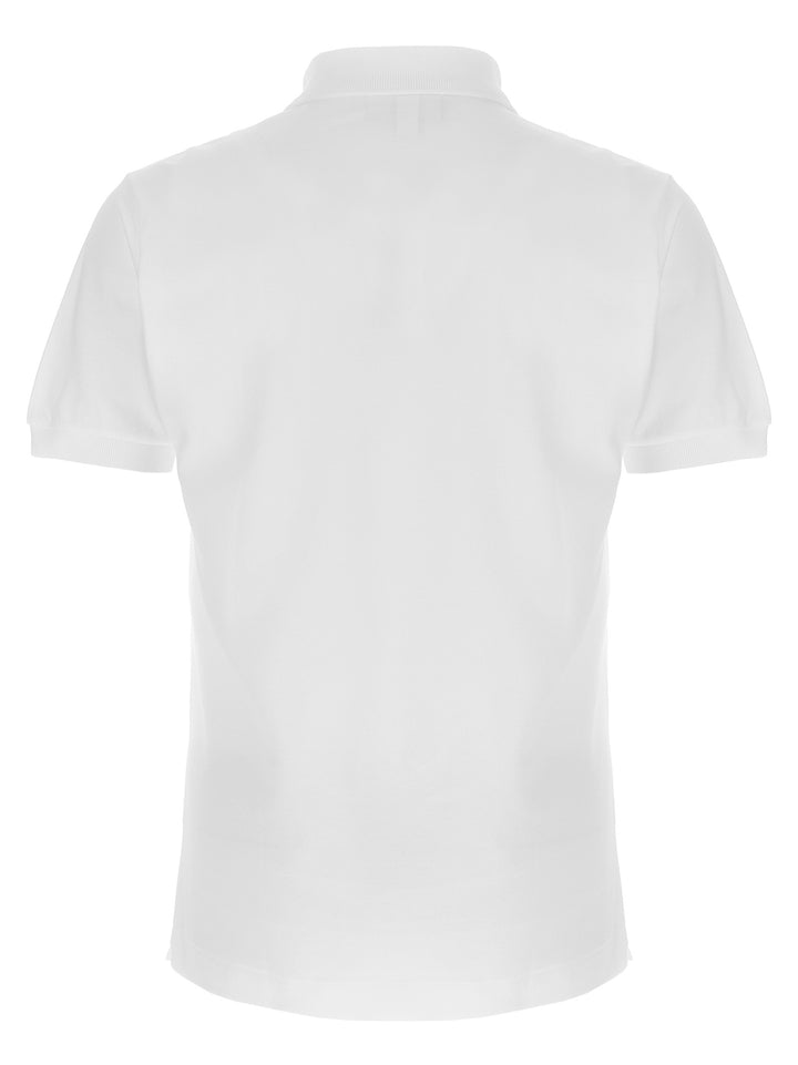 Lacoste hvit bomullspique-skjorte