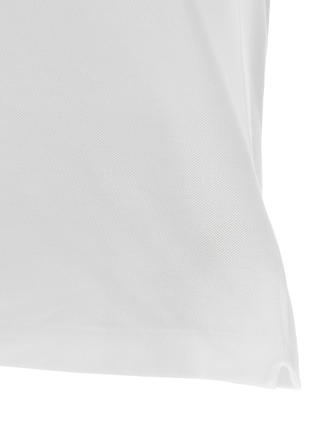 Lacoste hvit bomullspique-skjorte