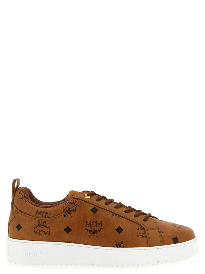 MCM Brune Lavtoppsneakers i Polyetylen