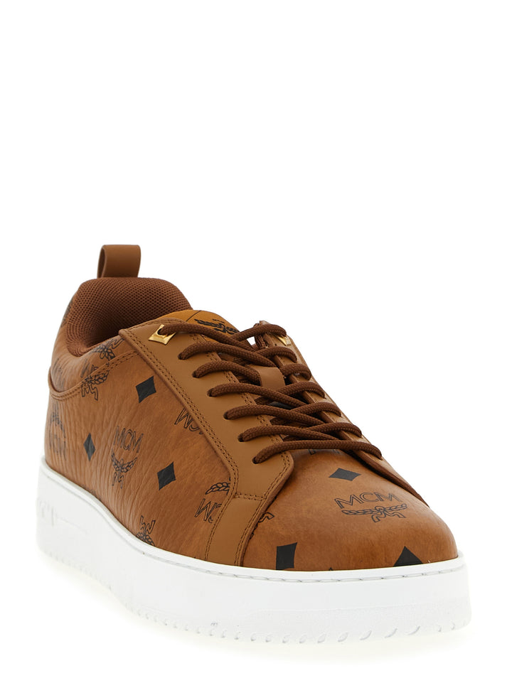 MCM Brune Lavtoppsneakers i Polyetylen