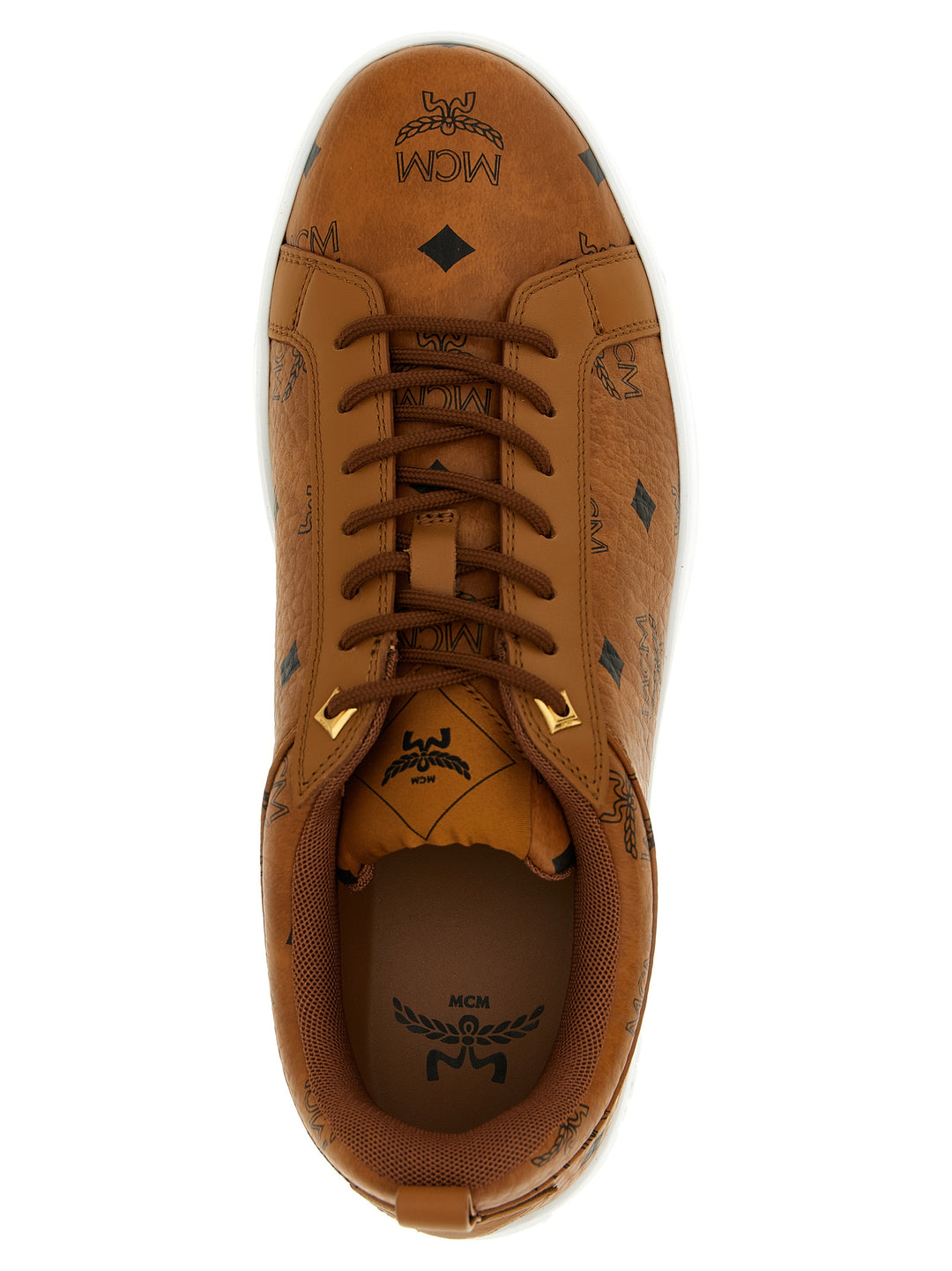 MCM Brune Lavtoppsneakers i Polyetylen