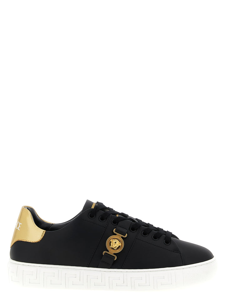 Versace sorte lave sneakers i nylon