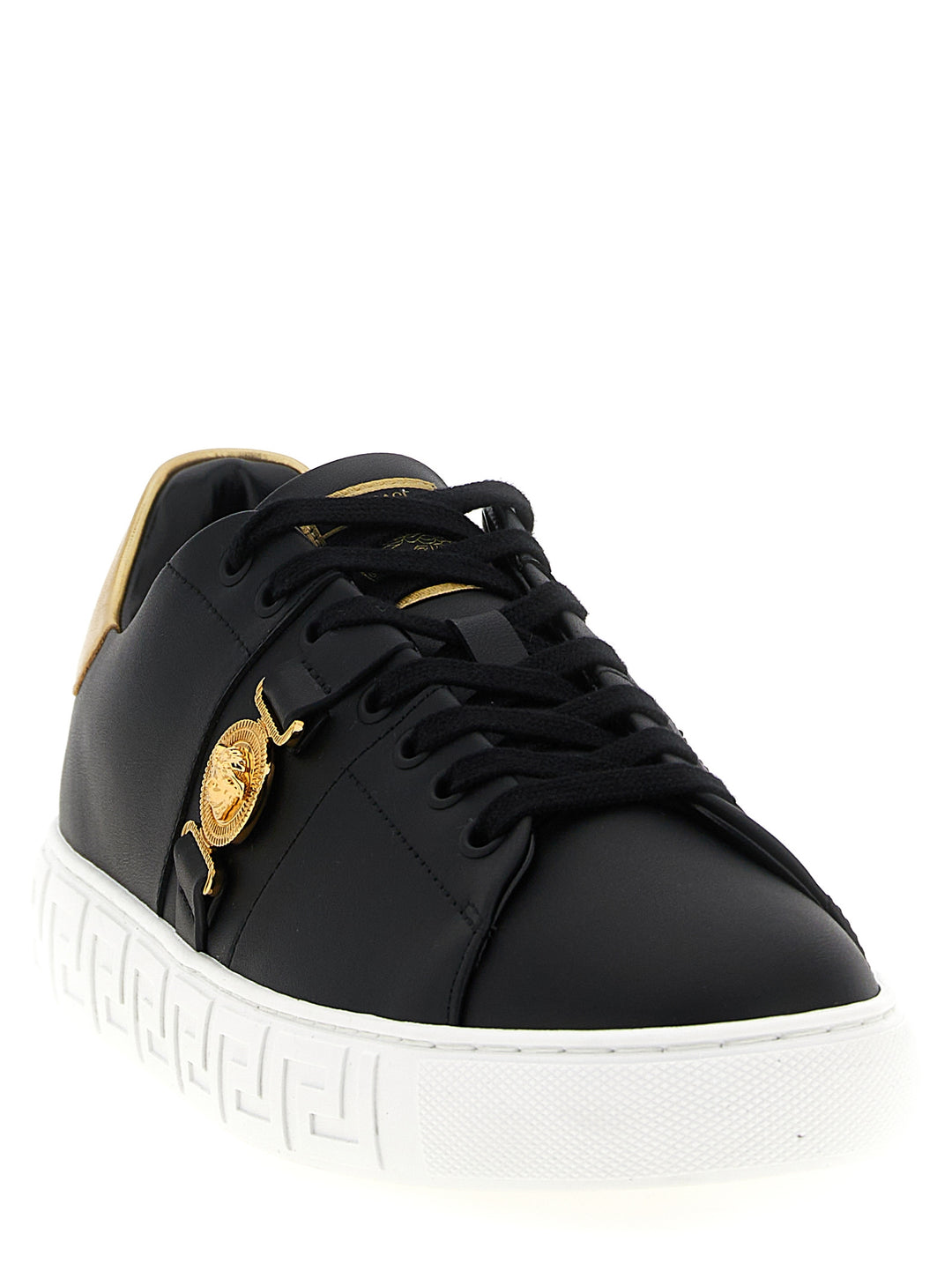 Versace sorte lave sneakers i nylon