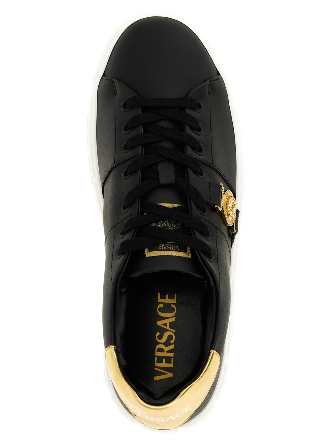 Versace sorte lave sneakers i nylon