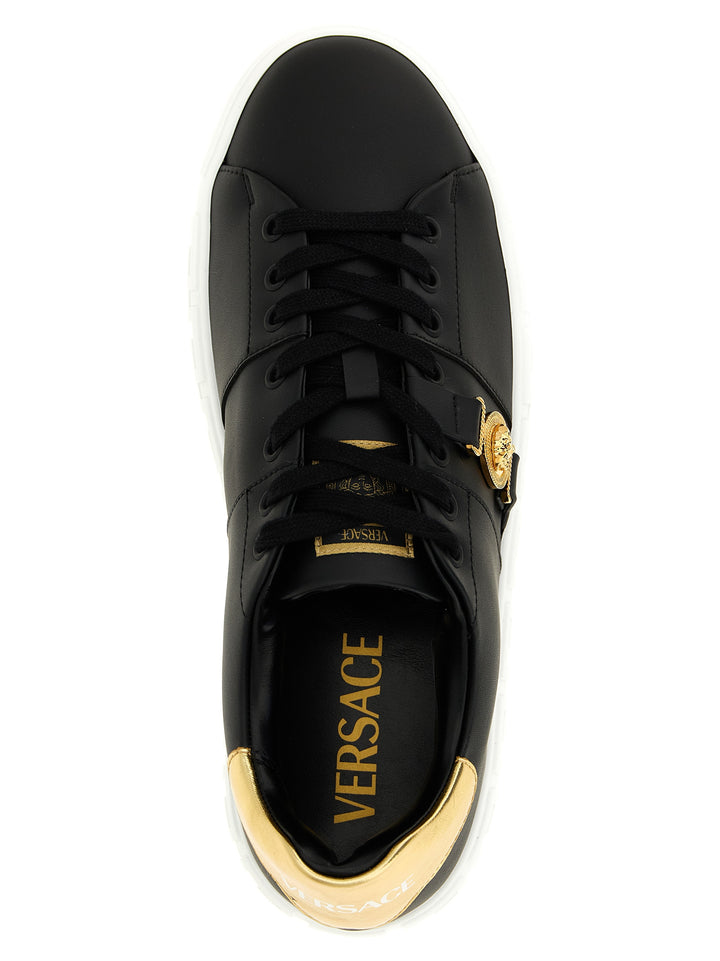Versace sorte lave sneakers i nylon