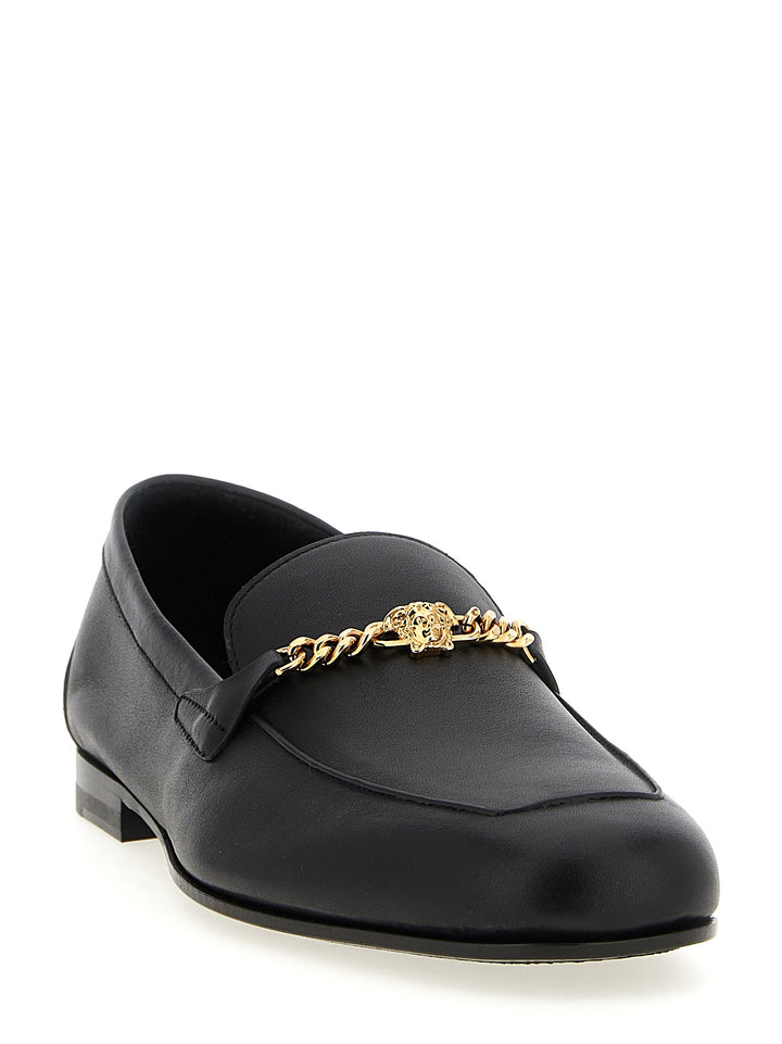 Versace sorte loafers i kalveskinn