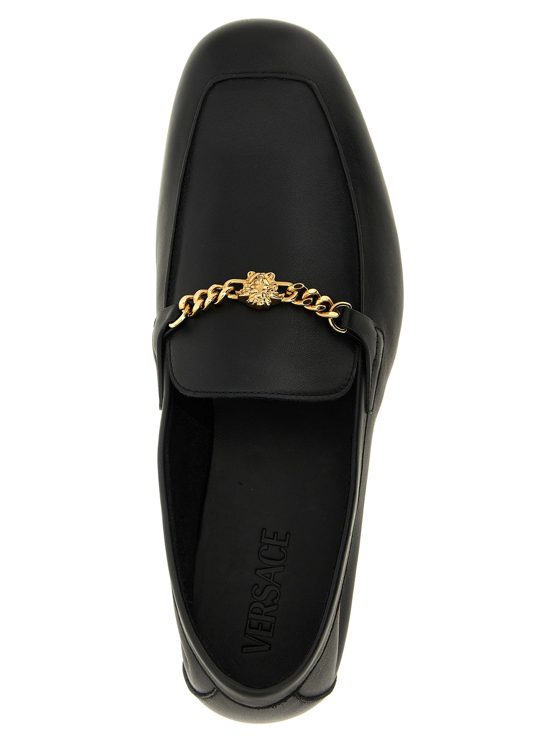 Versace sorte loafers i kalveskinn