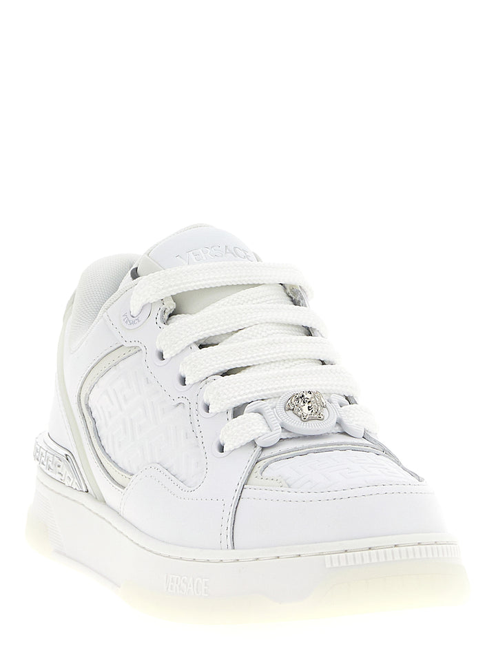 Versace lave sneakers i hvitt kalveskinn
