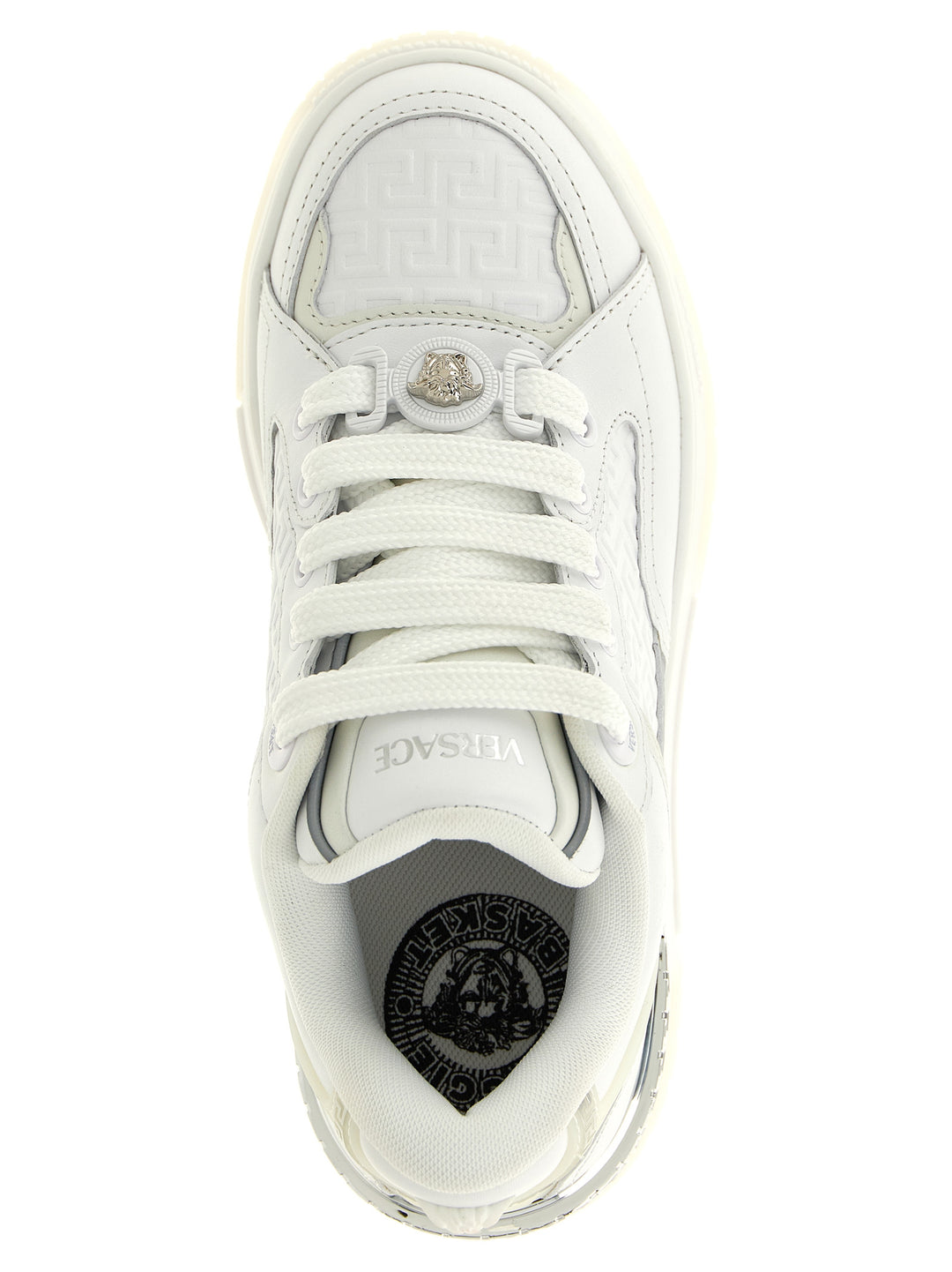 Versace lave sneakers i hvitt kalveskinn