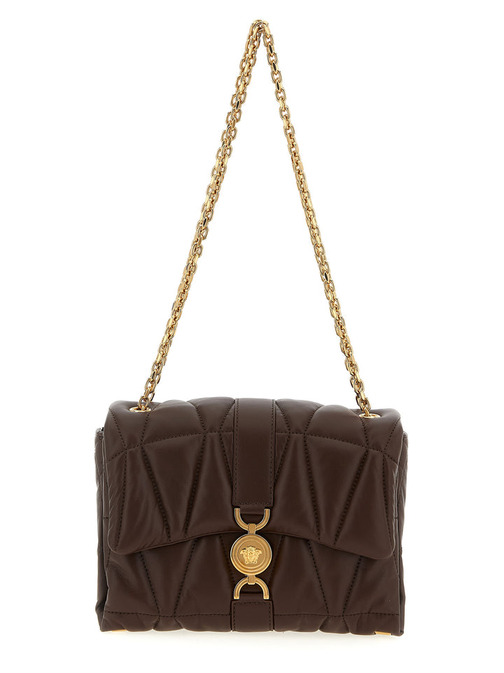 Versace brun skulderveske i lammeskinn
