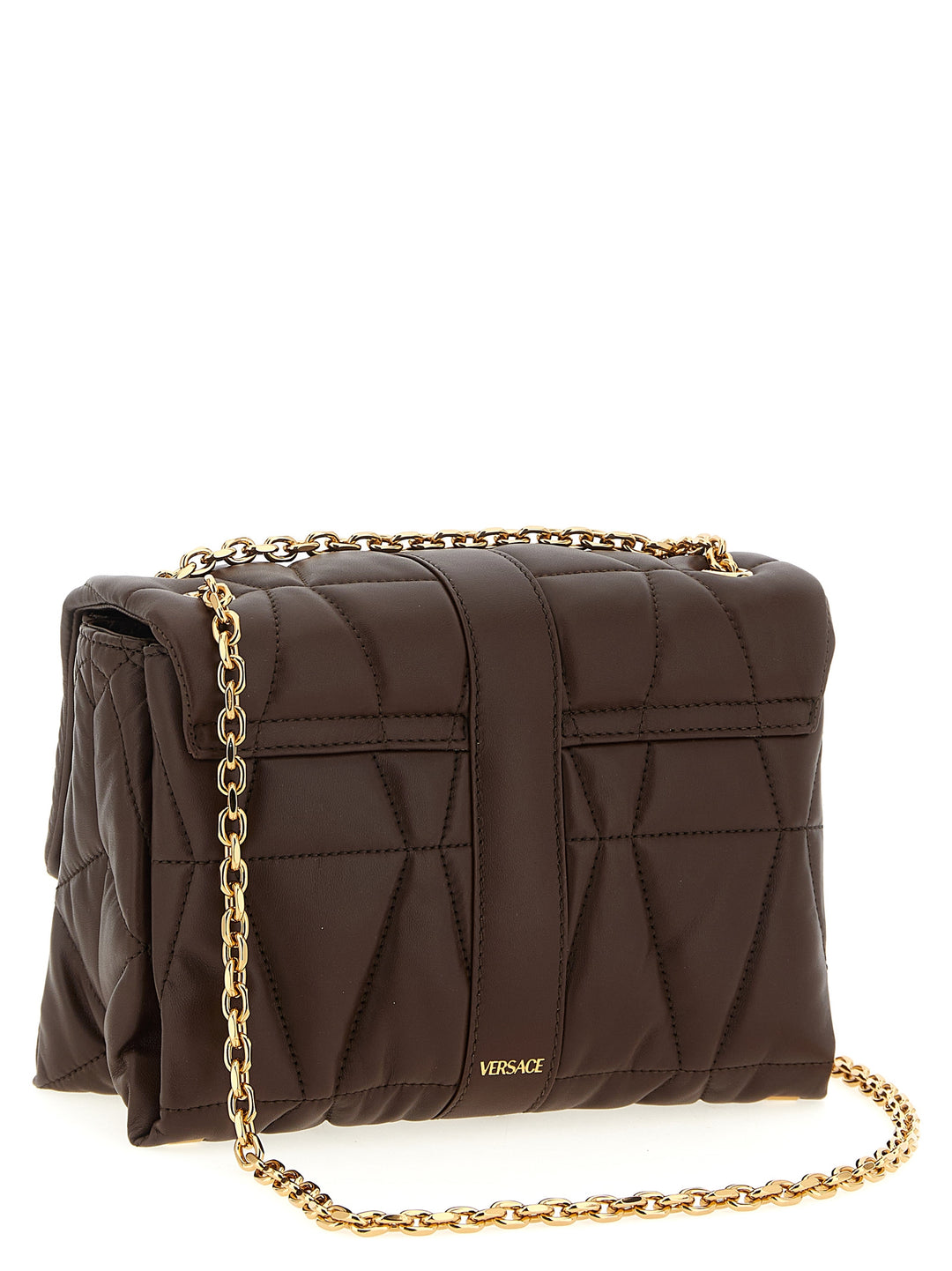Versace brun skulderveske i lammeskinn