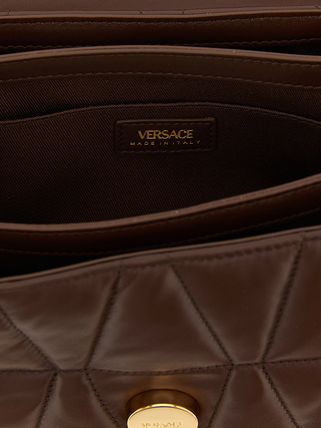 Versace brun skulderveske i lammeskinn