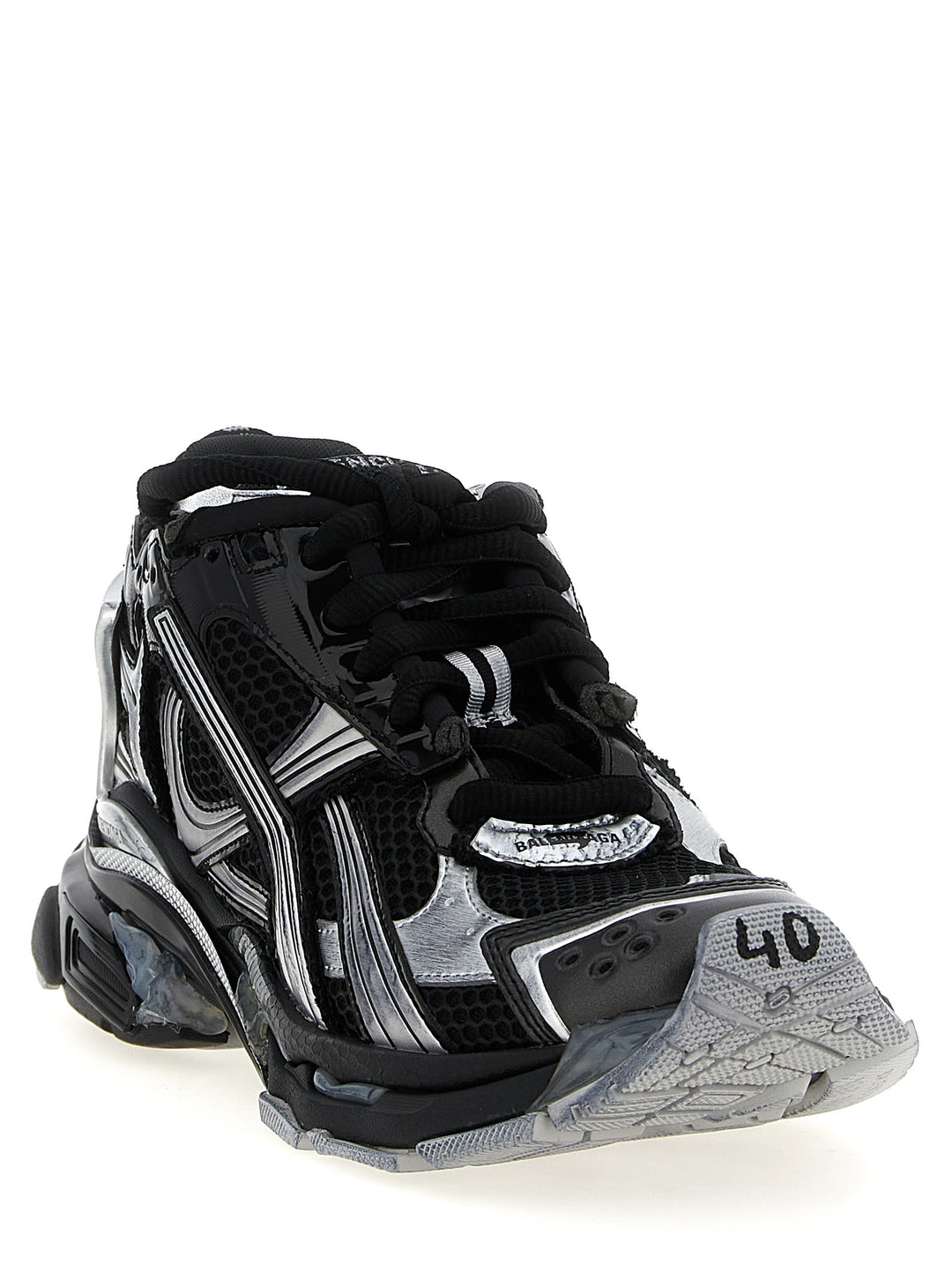 Balenciaga svarte atletiske joggesko i polyetylen