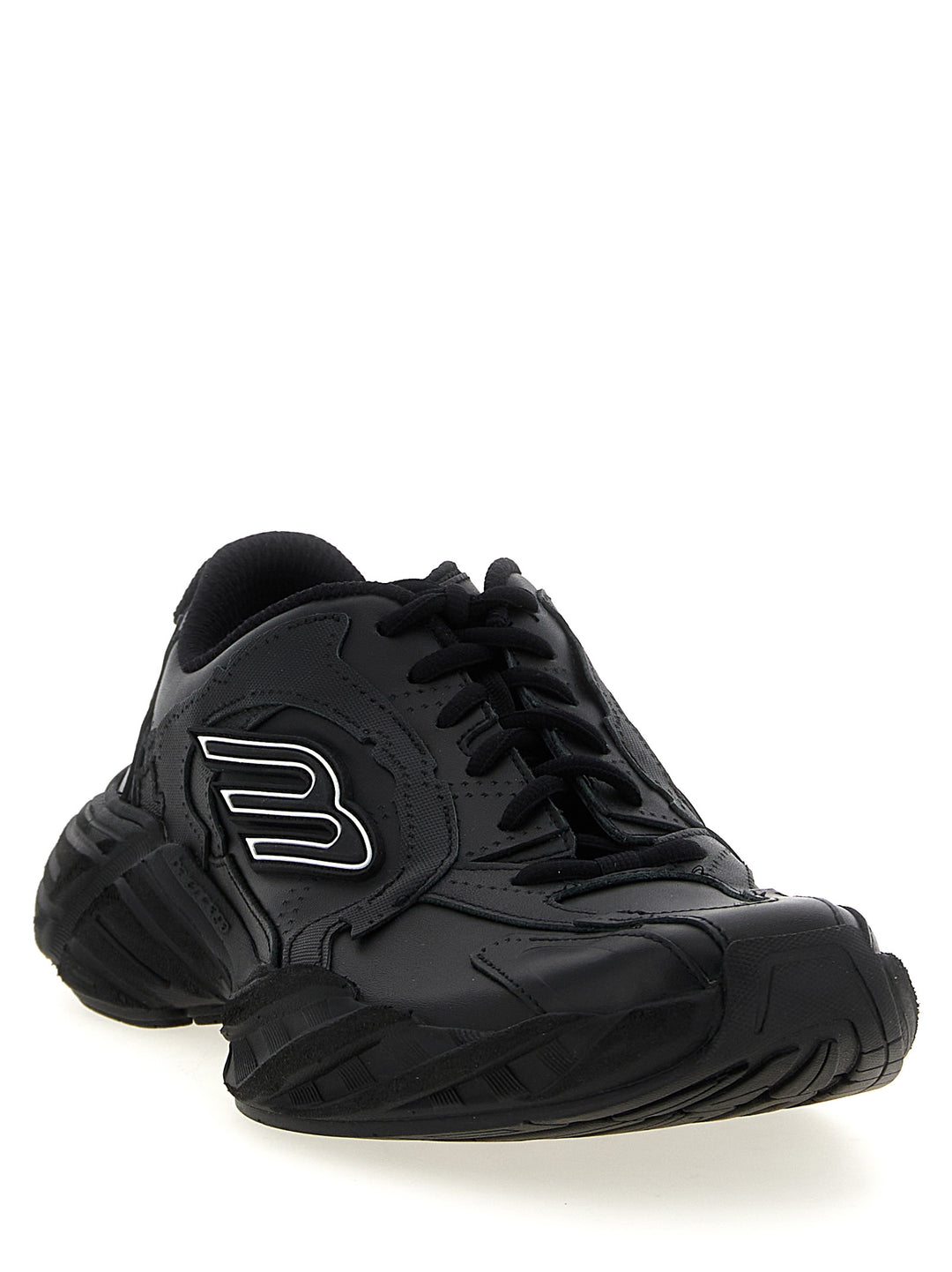 Balenciaga Sorte Kalveskinn Athletic-joggesko