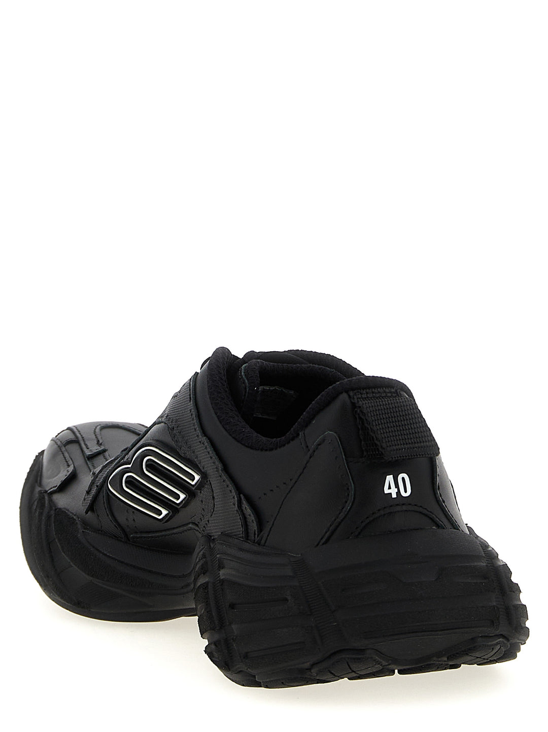 Balenciaga Sorte Kalveskinn Athletic-joggesko