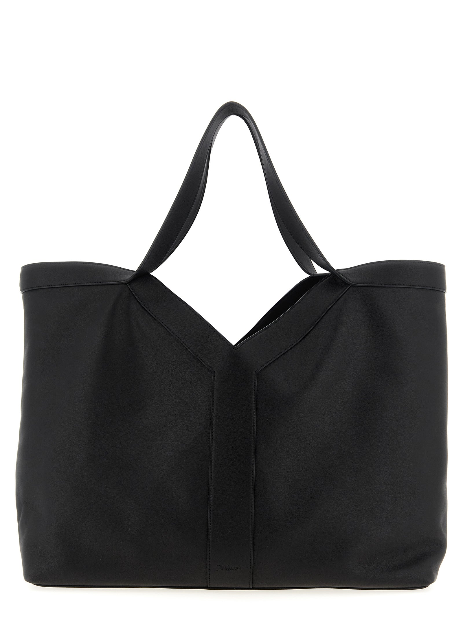 Saint Laurent Sort Kalveskinn Tote Bag