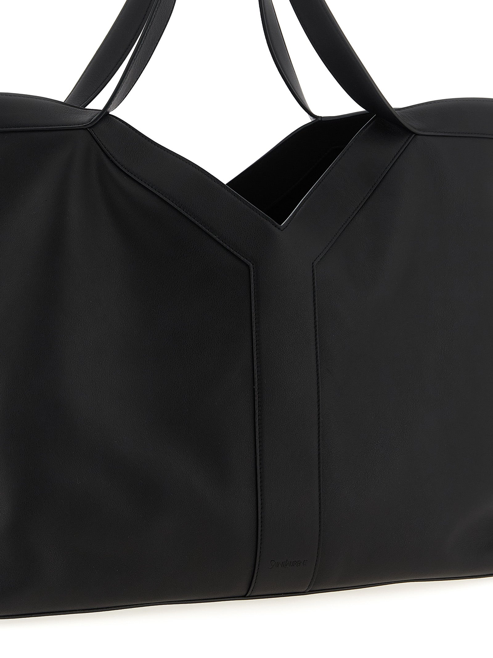 Saint Laurent Sort Kalveskinn Tote Bag