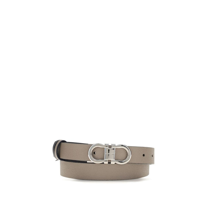 Ferragamo Grått kalveskinn Bos Taurus Belte