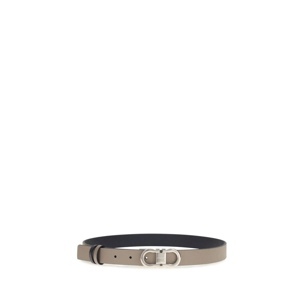 Ferragamo Grått kalveskinn Bos Taurus Belte