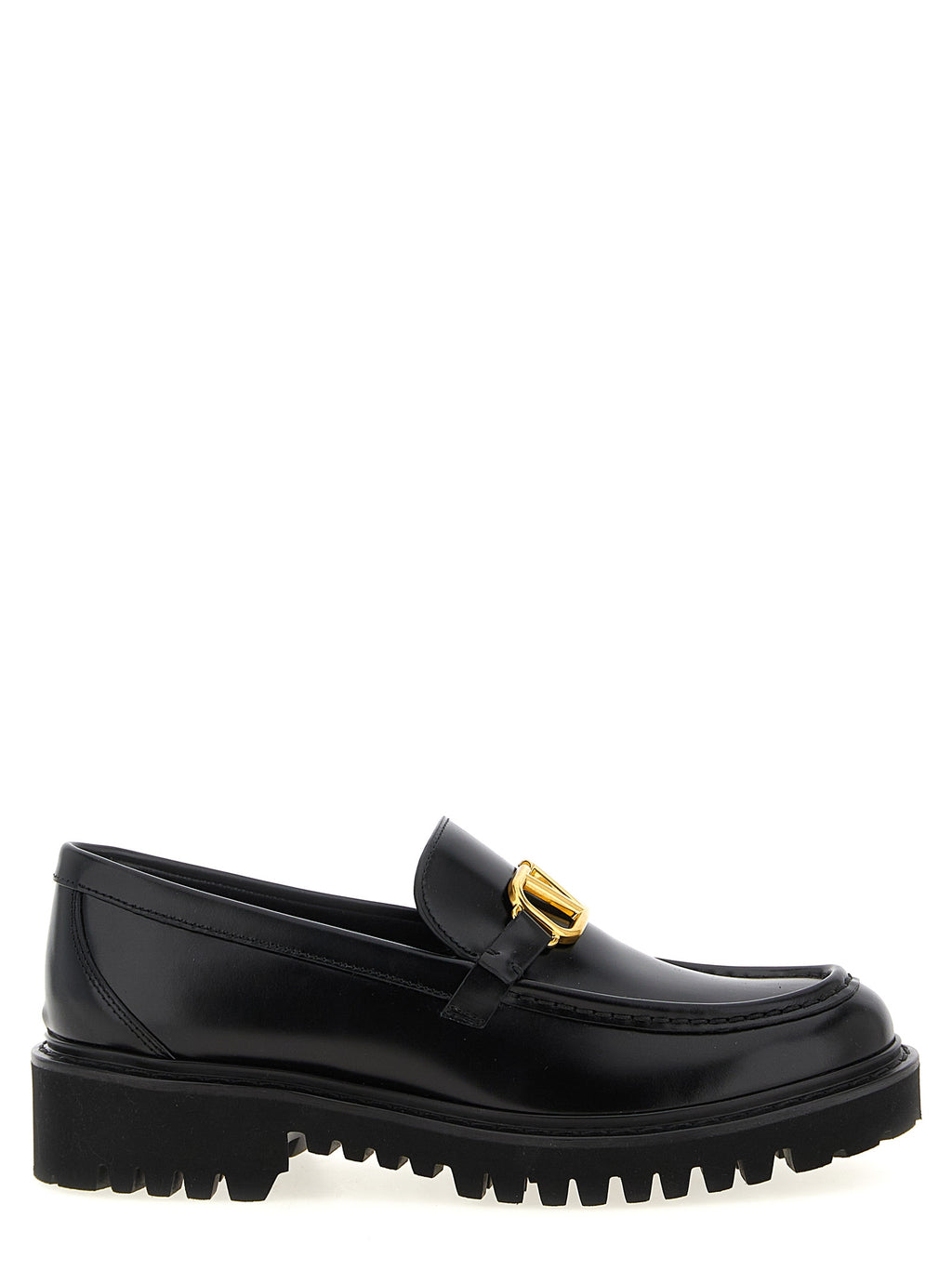 Valentino Garavani Black Calfskin Slip-On Loafers