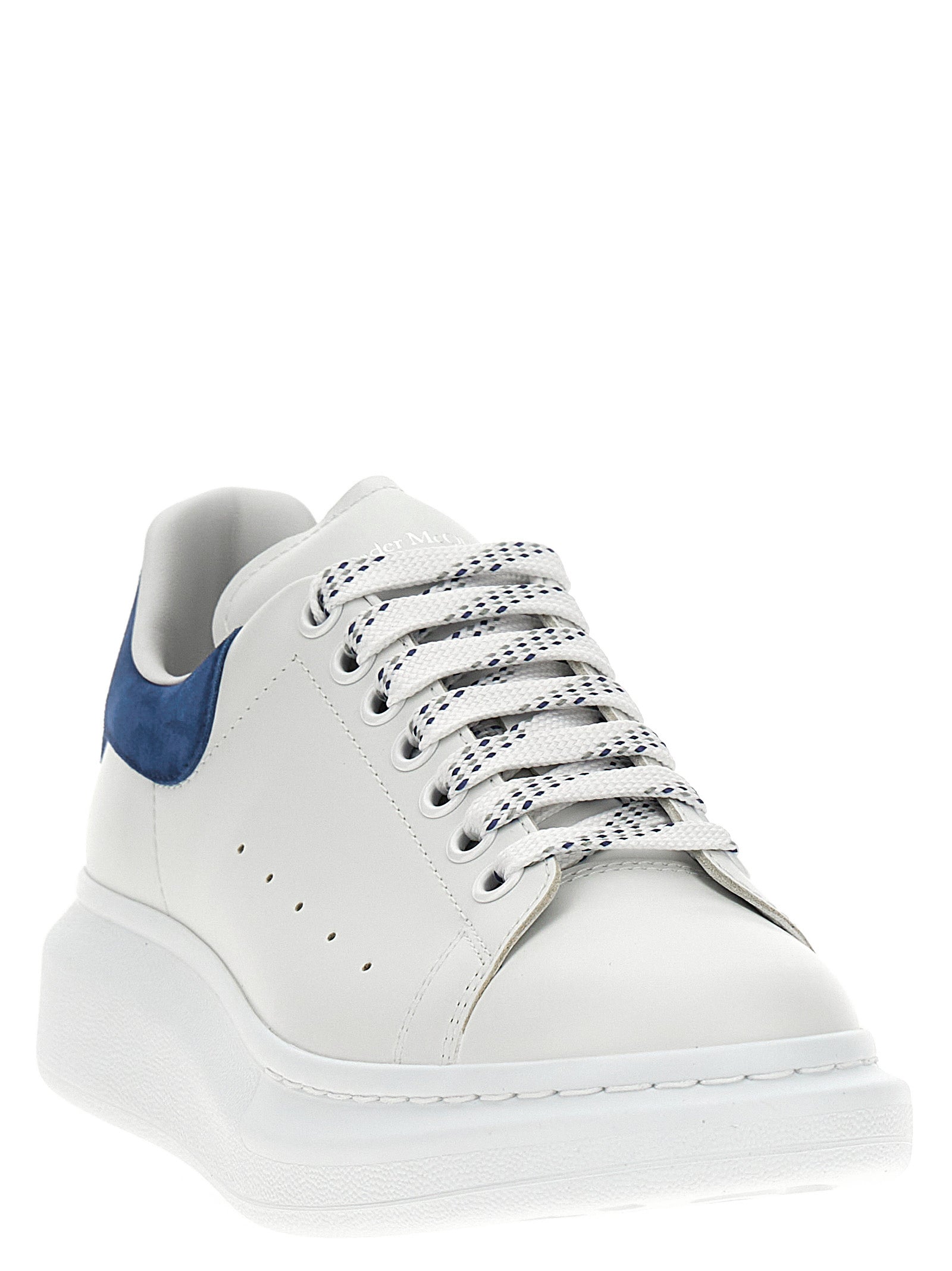 Alexander McQueen Blue Calfskin Chunky Sneakers