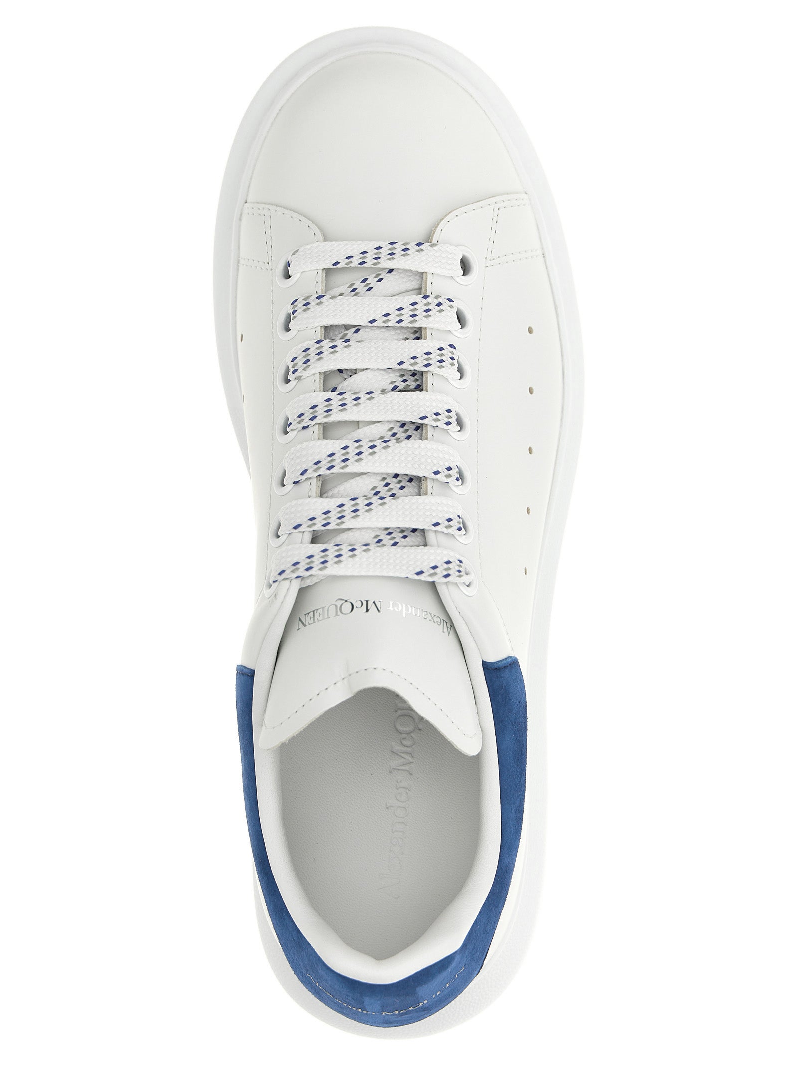 Alexander McQueen Blue Calfskin Chunky Sneakers