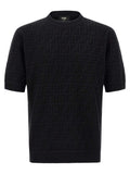 Fendi Black Cotton Cardigan