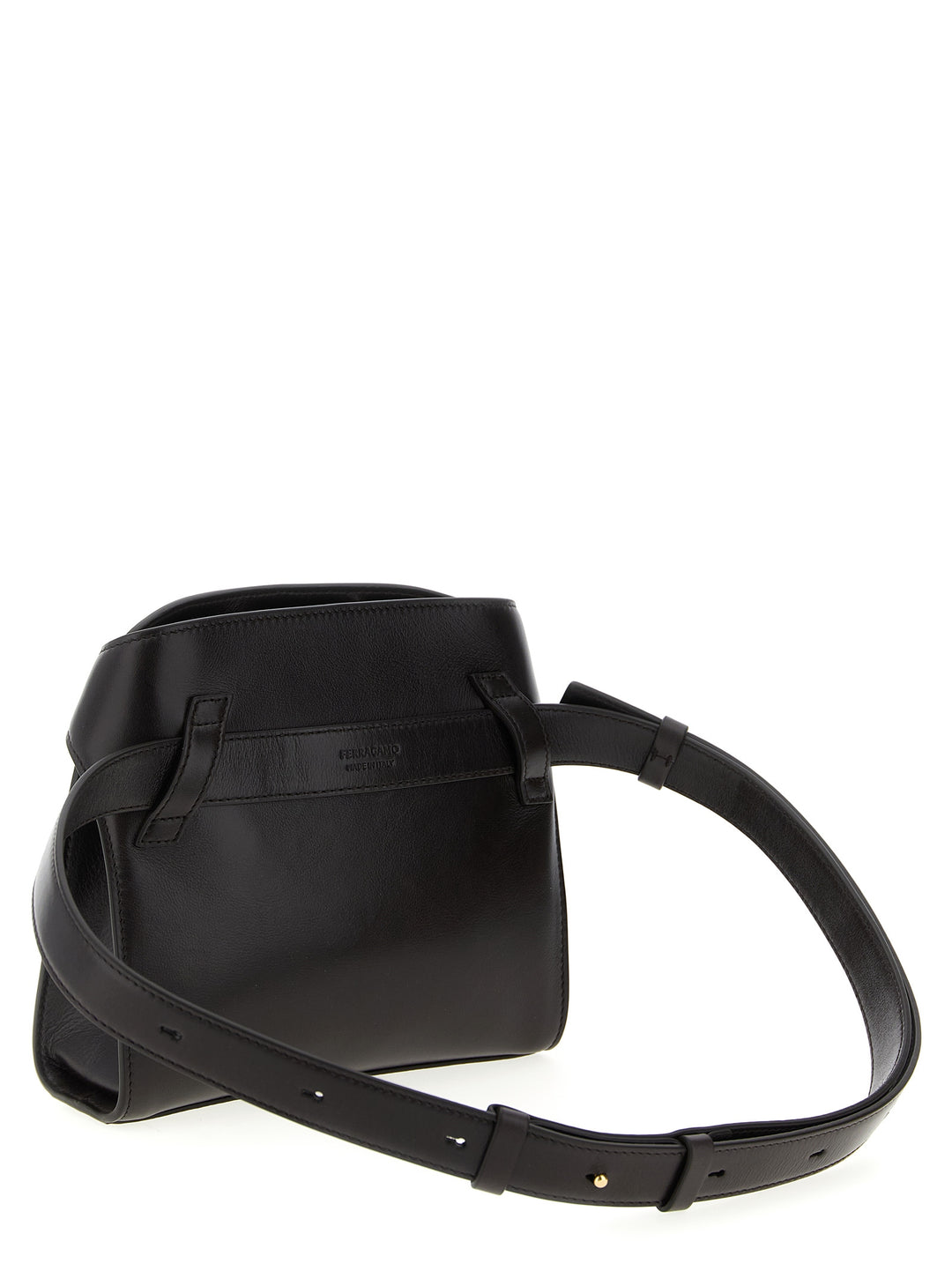 Ferragamo Crossbodyveske i brunt kalveskinn