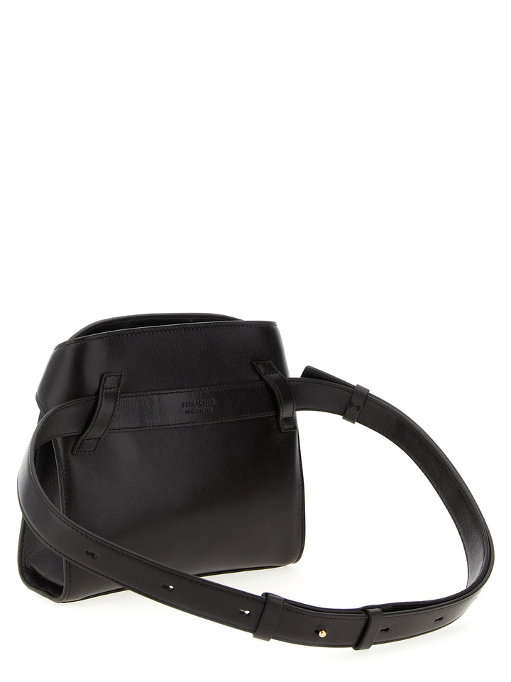 Ferragamo Crossbodyveske i brunt kalveskinn