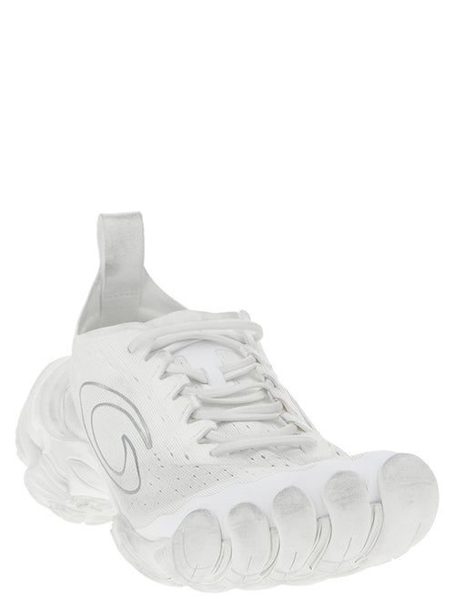 Balenciaga White Polyester Athletic Sneakers