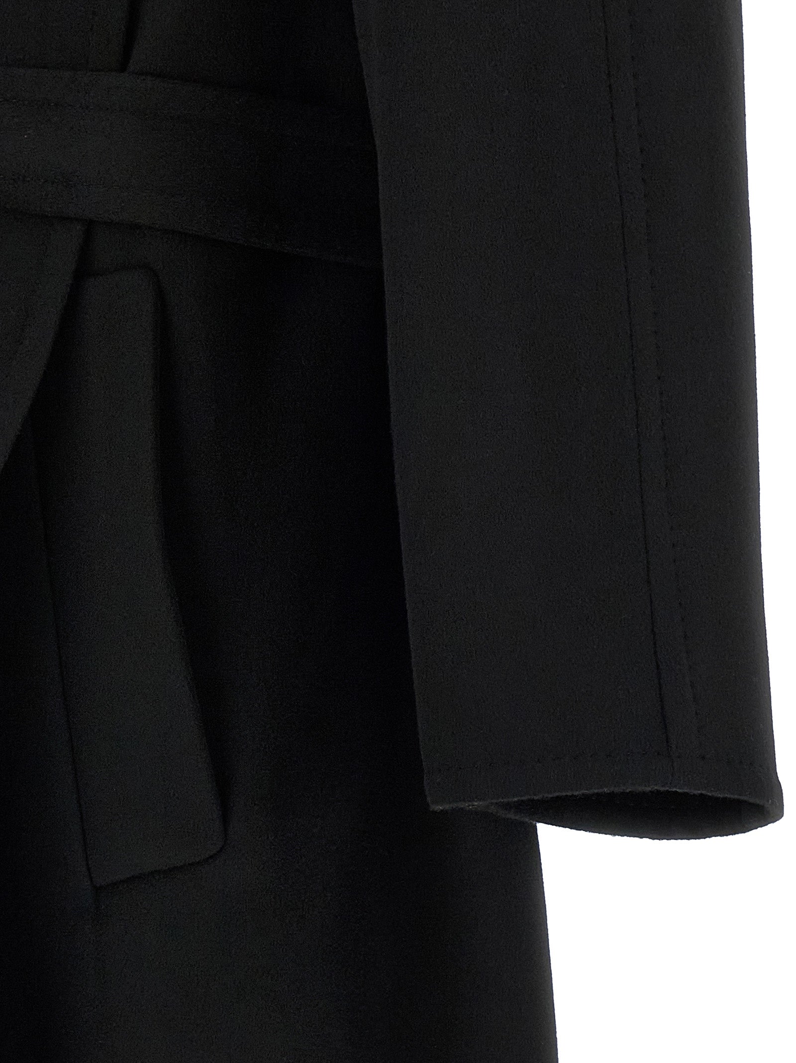 Black Virgin Wool Coat