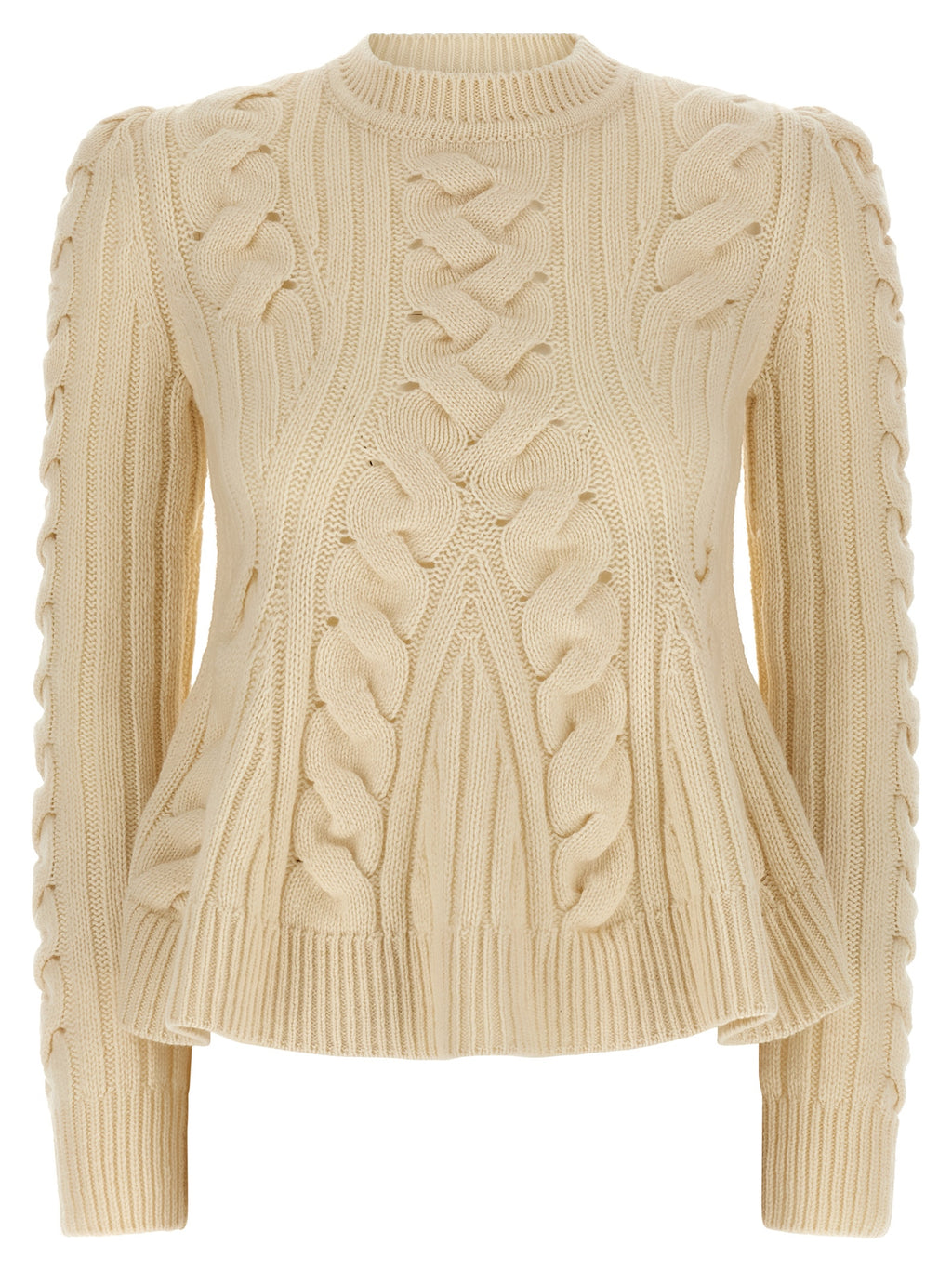Alexander McQueen Beige Wool Cardigan