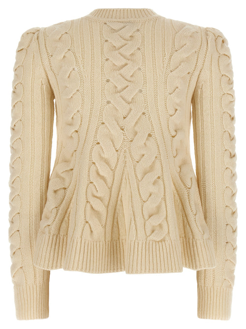 Alexander McQueen Beige Wool Cardigan