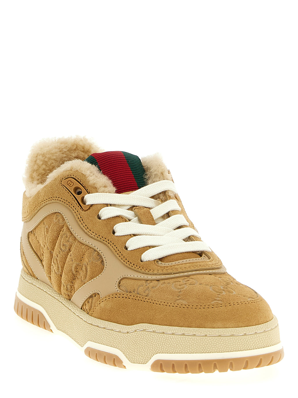 Gucci Beige Calfskin Athletic Sneakers