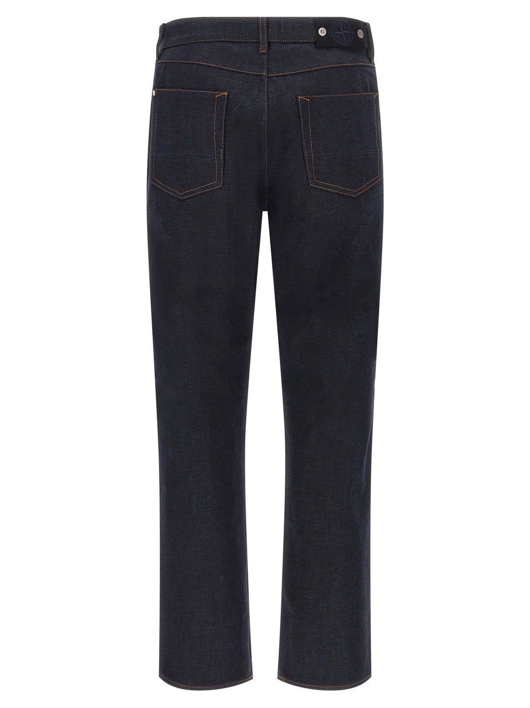 Stone Island Blå Bomull Straight-Leg Jeans