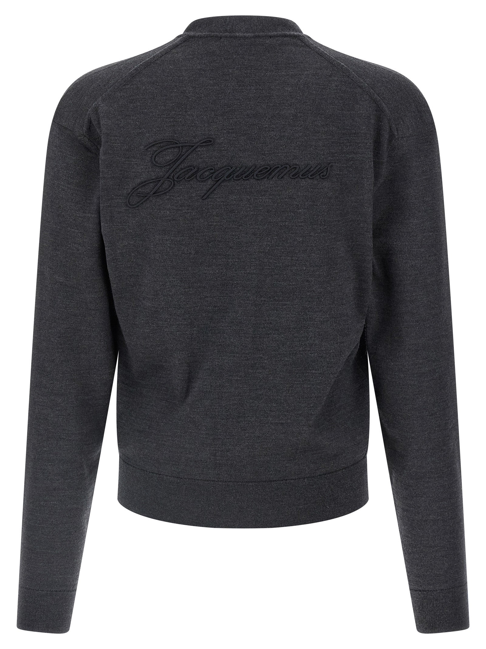 Jacquemus grå kardigan i merinoull