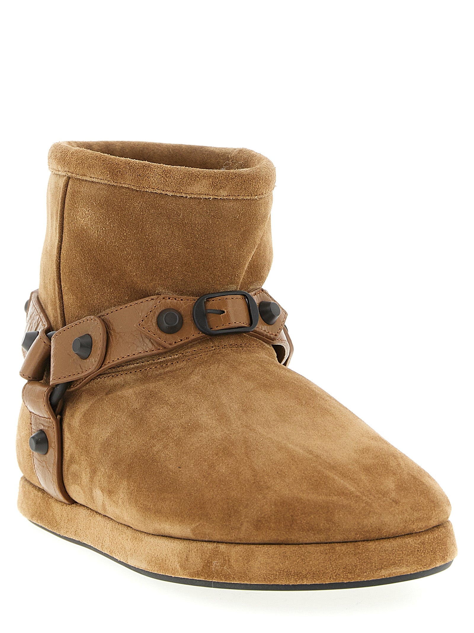 Balenciaga ankelstøvler i beige kalveskinn