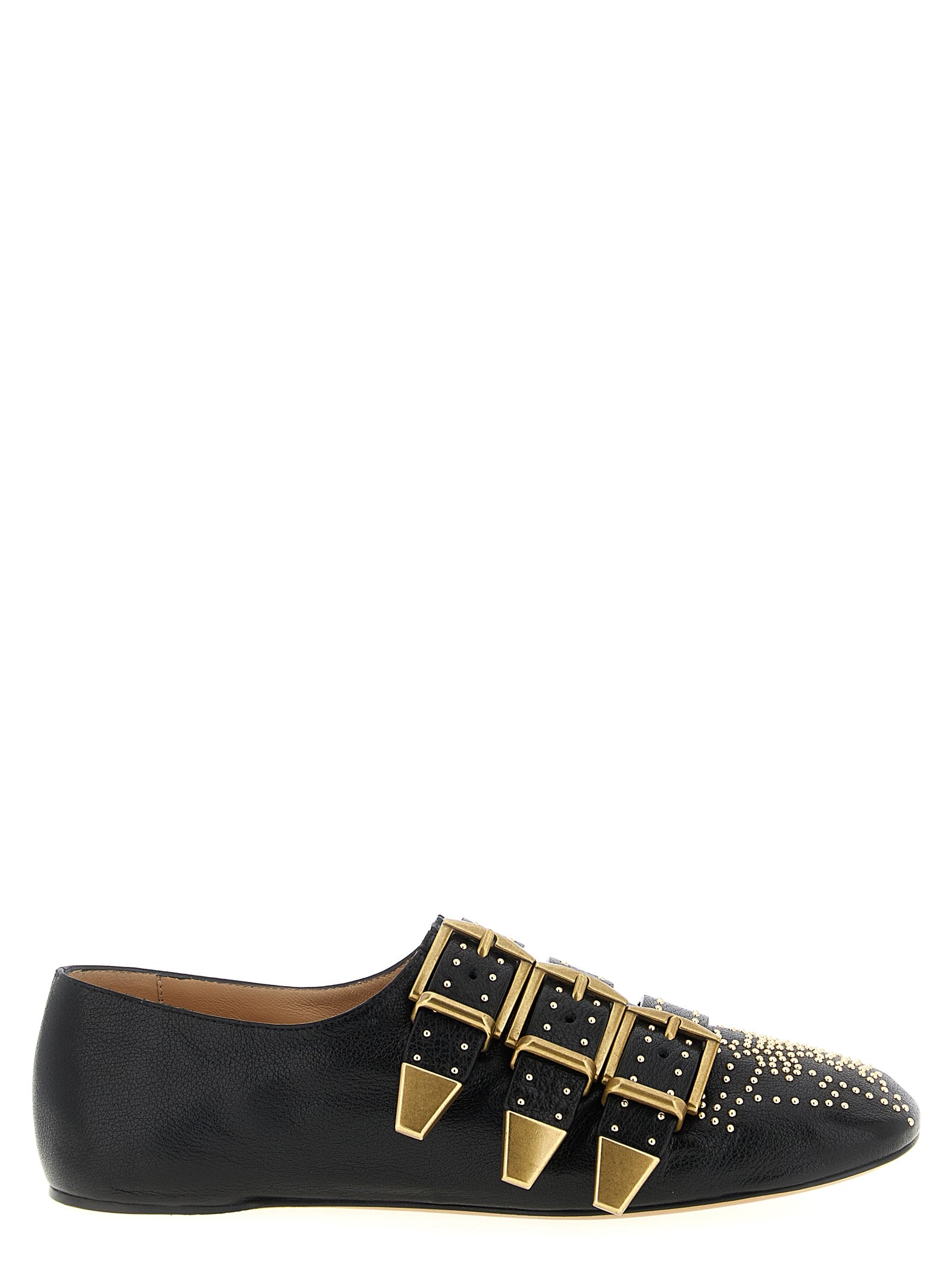 Black Lamb Leather Ballet Flats