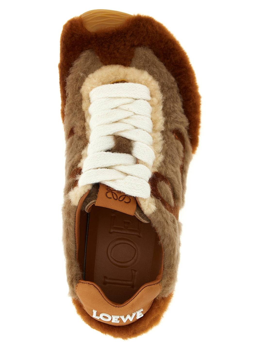 Loewe Brune Low Top-joggesko i Lammeskinn