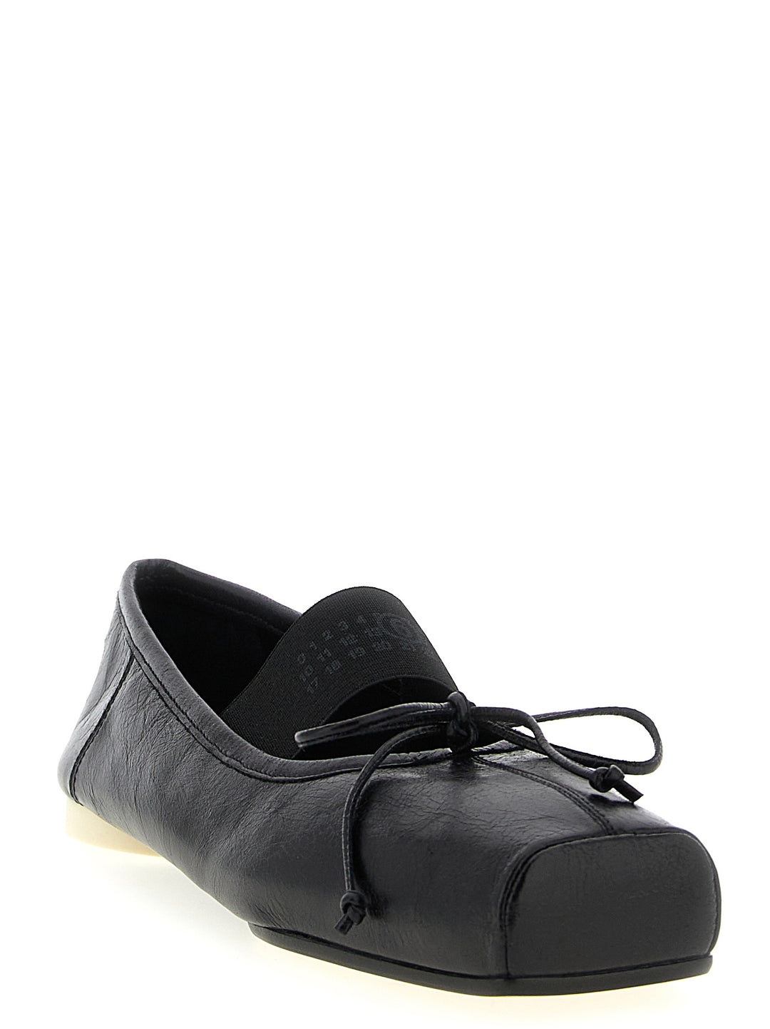MM6 Maison Margiela Ballerinasko i svart kalveskinn