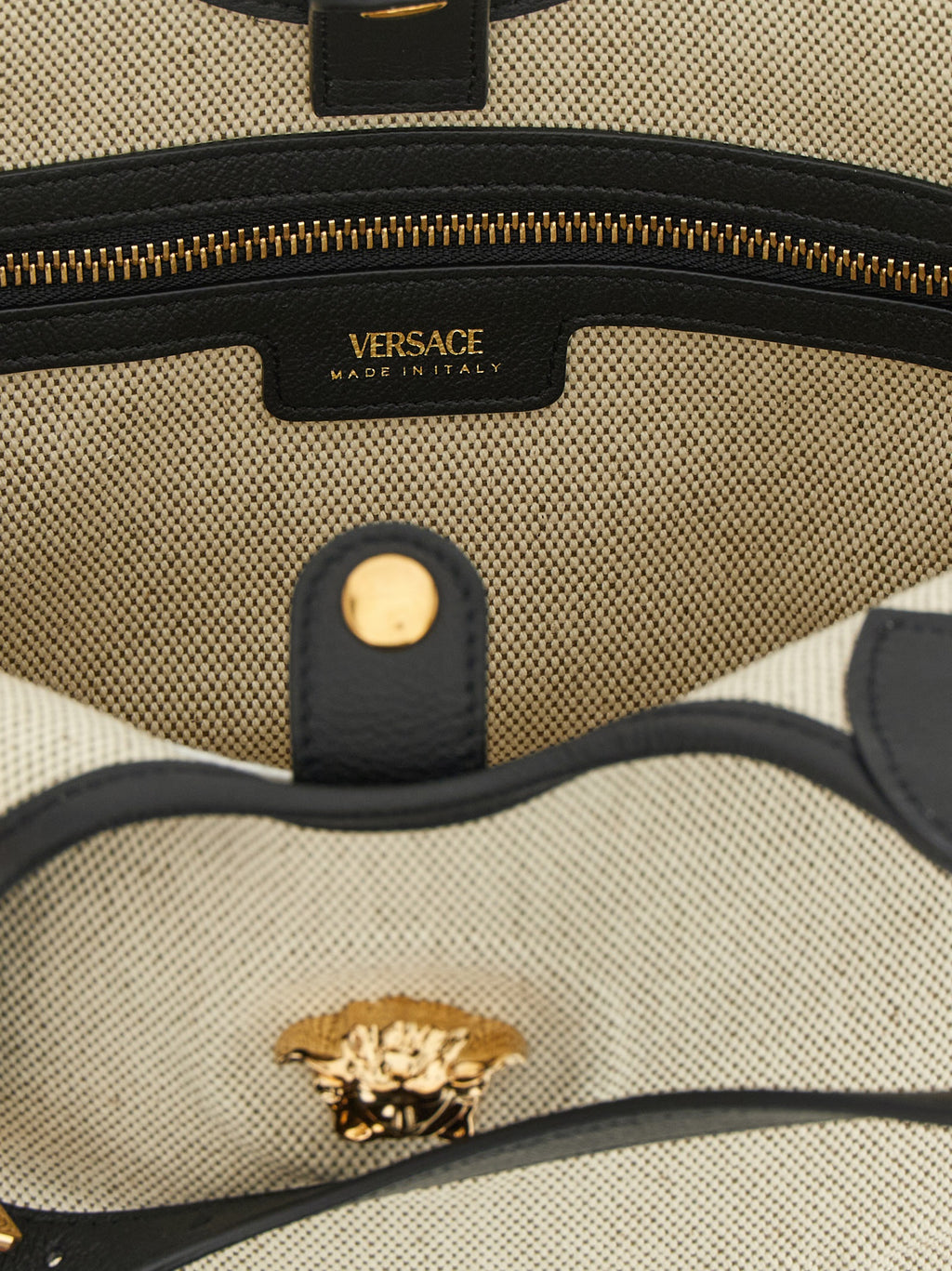 Versace Beige Cotton Tote Bag