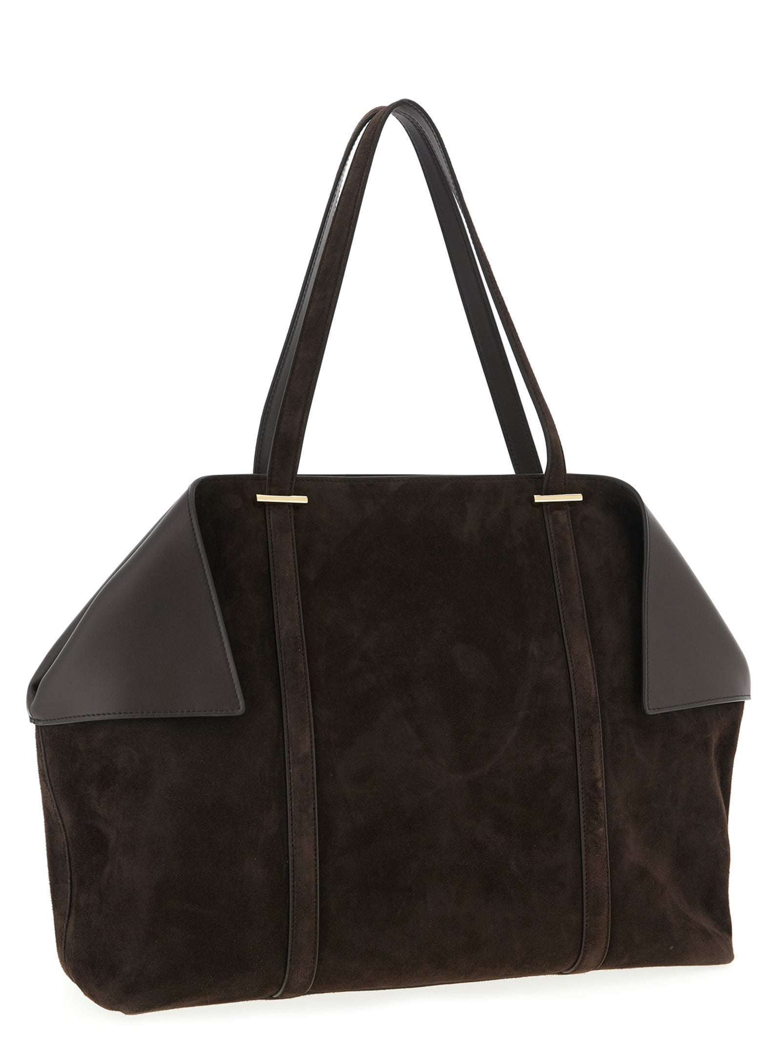 Ferragamo Brown Goatskin Shoulder Bag